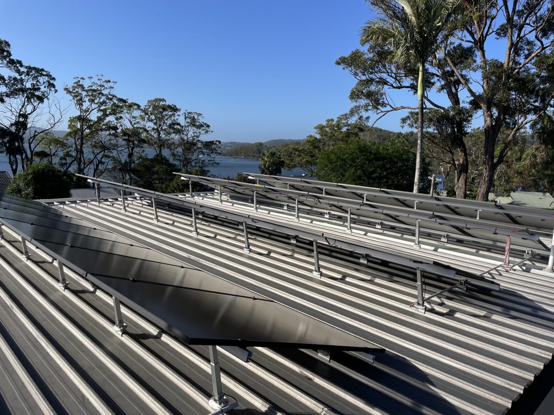 Saratoga 25 MM Panels installed on rake system (2) Solar panels in Saratoga NSW