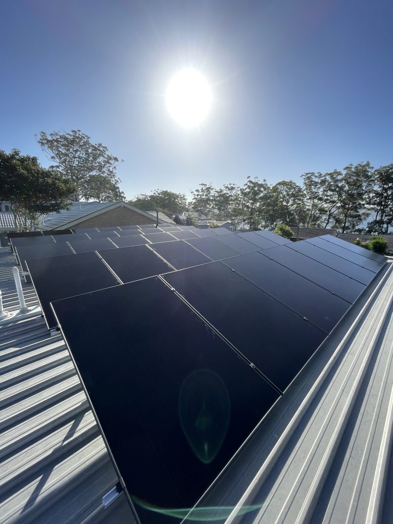 Saratoga 25 MM Panels installed on rake system